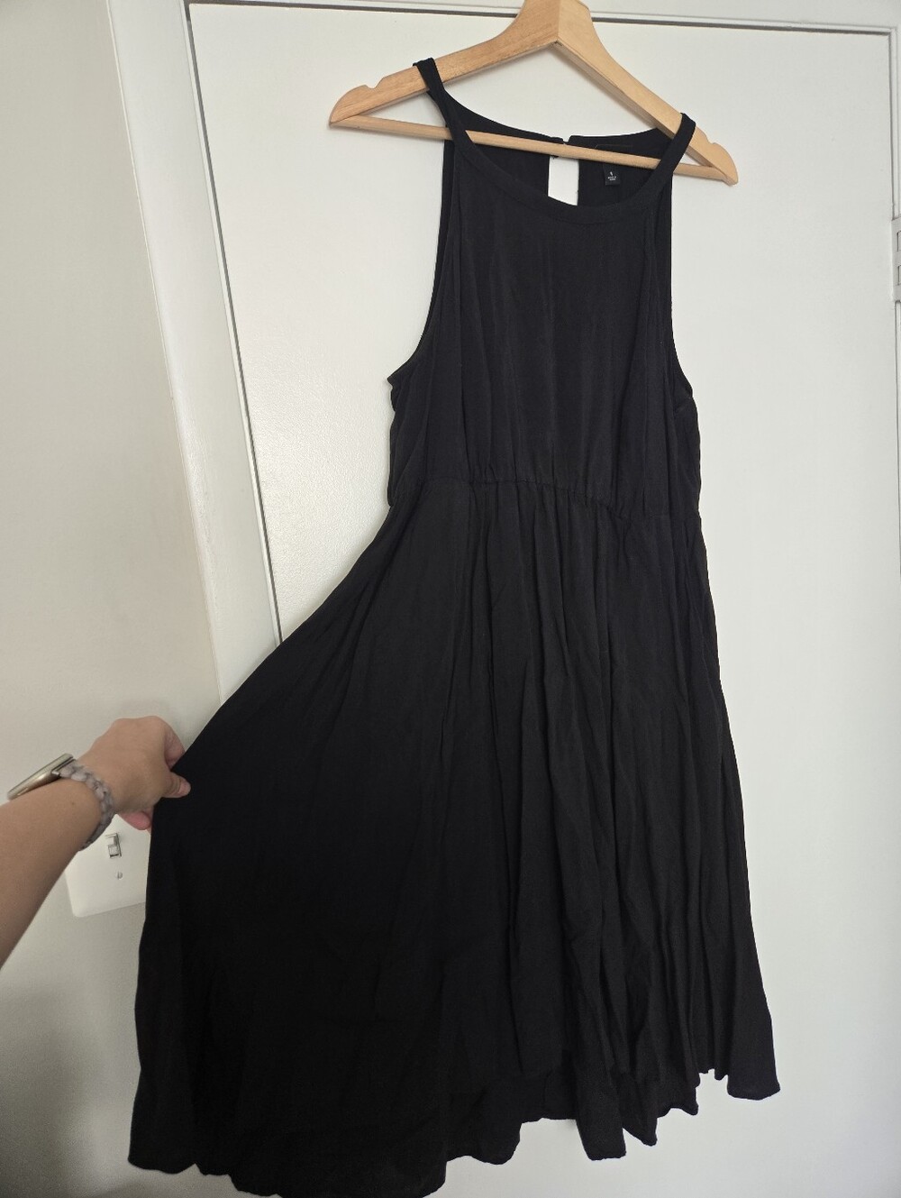Torrid Flowy High Neck Black Dress Size 1